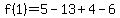 f%281%29=5-13%2B4-6