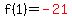 f%281%29=red%28-21%29