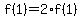 f%281%29+=+2%2Af%281%29