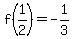 f%281%2F2%29=-1%2F3