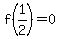 f%281%2F2%29+=+0