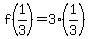 f%281%2F3%29=3%281%2F3%29
