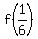 f%281%2F6%29