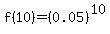 f%2810%29+=+%280.05%29%5E10