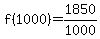 f%281000%29=1850%2F1000