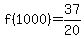 f%281000%29=37%2F20