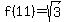 f%2811%29+=+sqrt%283%29