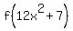 f%2812x%5E2%2B7%29