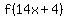 f%2814x%2B+4%29