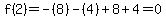 f%282%29=-%288%29-%284%29%2B8%2B4=0