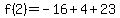 f%282%29=-16%2B4%2B23