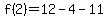 f%282%29=12-4-11
