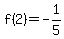 f%282%29+=+-1%2F5