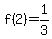 f%282%29+=+1%2F3