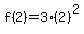f%282%29+=+3%282%29%5E2