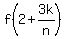 f%282%2B3k%2Fn%29