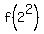 f%282%5E2%29