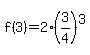 f%283%29=2%283%2F4%29%5E3