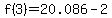 f%283%29=20.086-2