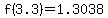 f%283.3%29=1.3038