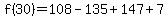 f%2830%29=108-135%2B147%2B7