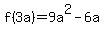 f%283a%29=9a%5E2-6a