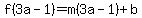 f%283a-1%29=m%283a-1%29%2Bb