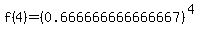 f%284%29=%280.666666666666667%29%5E%284%29
