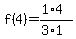 f%284%29=%281%2A4%29%2F%283%2A1%29