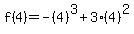 f%284%29=-%284%29%5E3%2B3%284%29%5E2