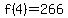 f%284%29=266