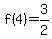 f%284%29=3%2F2
