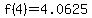 f%284%29=4.0625+