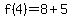 f%284%29=8%2B5
