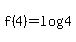 f%284%29=log%284%29