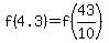 f%284.3%29=f%2843%2F10%29