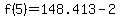 f%285%29=148.413-2