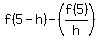 f%285-h%29+-+%28f%285%29%2Fh%29