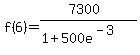 f%286%29=%287300%29%2F%281%2B500e%5E%28-3%29%29