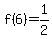 f%286%29=1%2F2