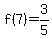 f%287%29=3%2F5