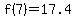 f%287%29+=+17.4