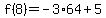 f%288%29=-3%2A64%2B5