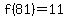 f%2881%29=11