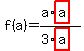 f%28a%29+=+%28a%2Ahighlight%28a%29%29%2F%283%2Ahighlight%28a%29%29