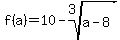 f%28a%29+=+10-root%283%2Ca-8%29