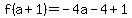 f%28a%2B1%29+=+-4a-4%2B1