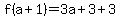f%28a%2B1%29+=+3a%2B3+%2B+3