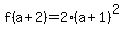 f%28a%2B2%29=2%28a%2B1%29%5E2