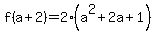 f%28a%2B2%29=2%28a%5E2%2B2a%2B1%29